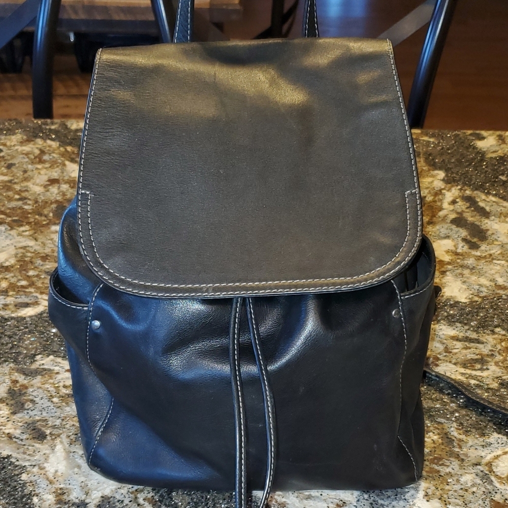 Frye Olivia Black Leather backpack
